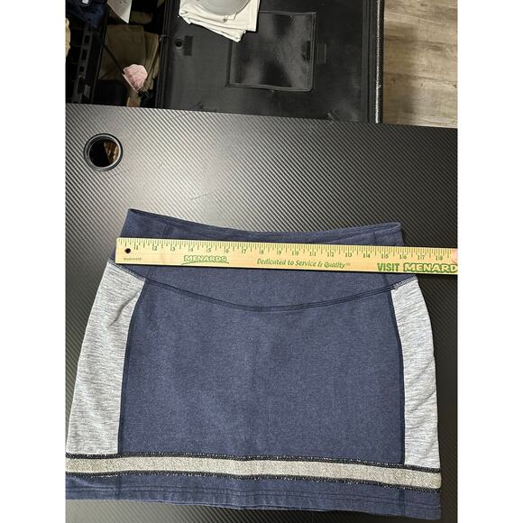Lululemon Cotton Blend Athletic Skirt Sweat Skirt Comfy Lounge Blue Size 10 - Picture 4 of 9